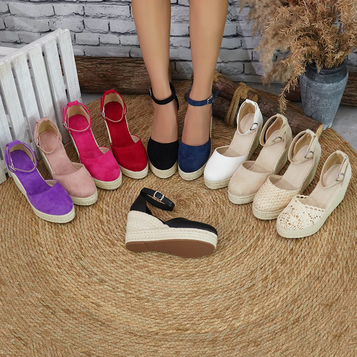 Platform Espadrille Sandals With Ankle Strap foto 2