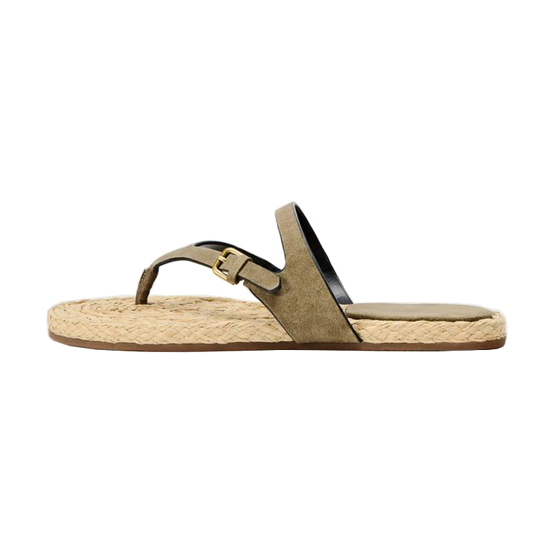 Bottom Woven Flip-flops Women Summer Outdoor Flat Casual Beach Shoes Thong Sandals foto 2