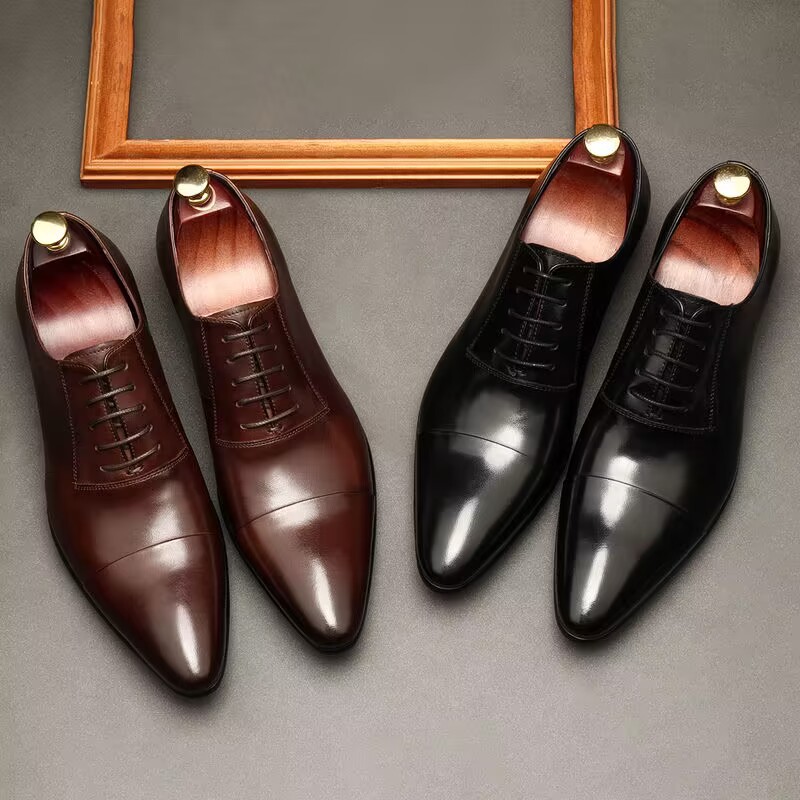 Lace-up Business Formal Shoes For Trendy Men foto 4