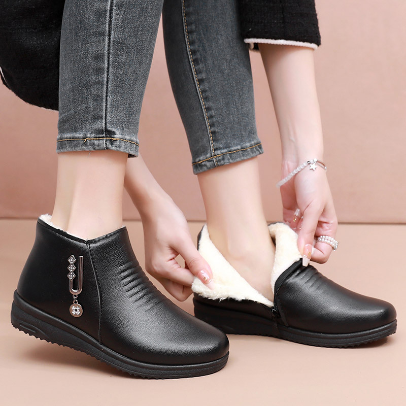 Winter Mom Shoes Elderly Cotton Shoes Soft Sole Warm foto 5