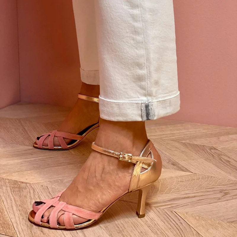 Summer Stylish Peep Toe Plus Size Color-matching Sandals