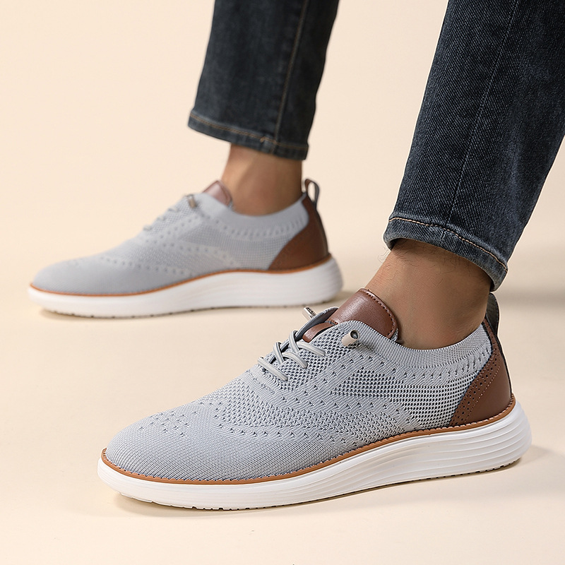 Casual Men's Breathable Flyknit Shoes foto 5