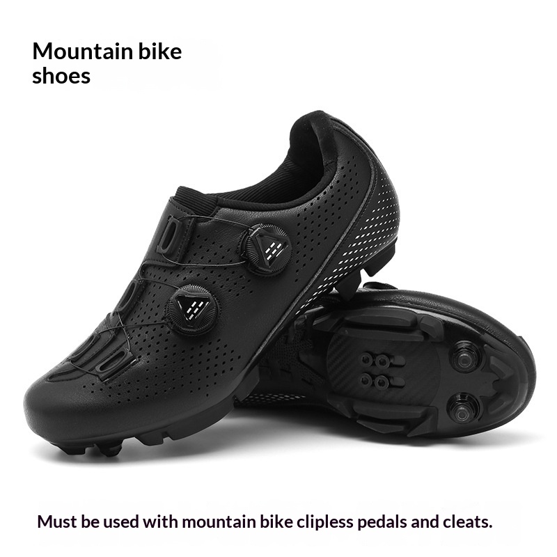Road Bike Clipless Shoes And Mountain Bike Hard-soled Clipless Pedal Set foto 4