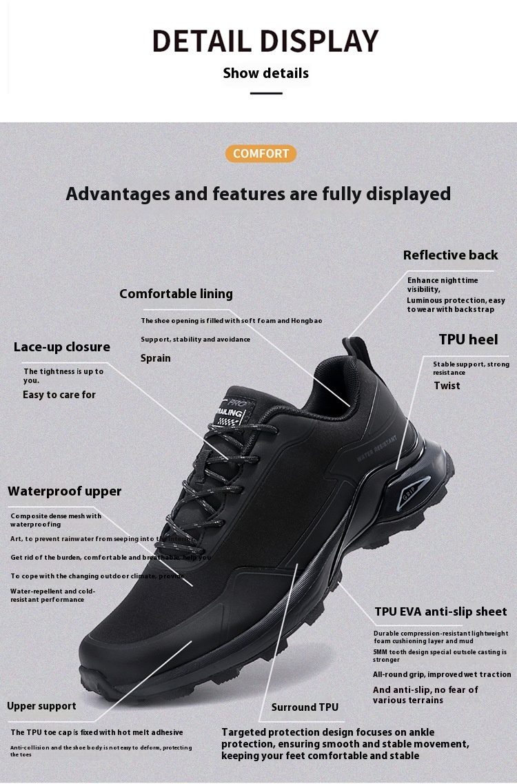 Lightweight Outdoor Shoes Hiking Shoes Breathable And Comfortable foto 2