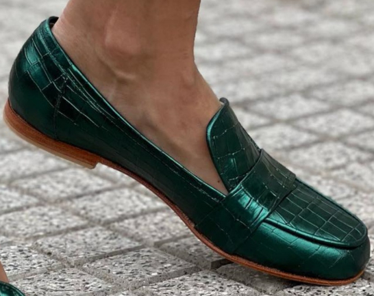 Stone Pattern Flat Tassel Round Toe Loafers foto 3