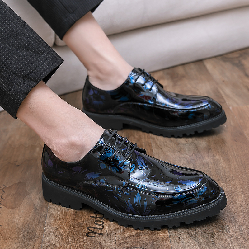 Spring British Men Le Business Casual Leather Shoes foto 2