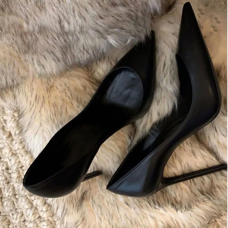 Hotel Work Shoes Women's Black High Heels Stiletto Heel foto 3