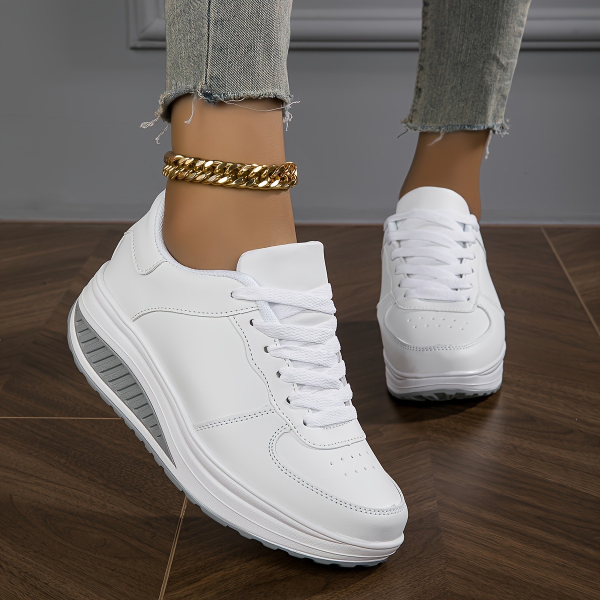 Casual Comfortable Low Top Platform Sneakers foto 4