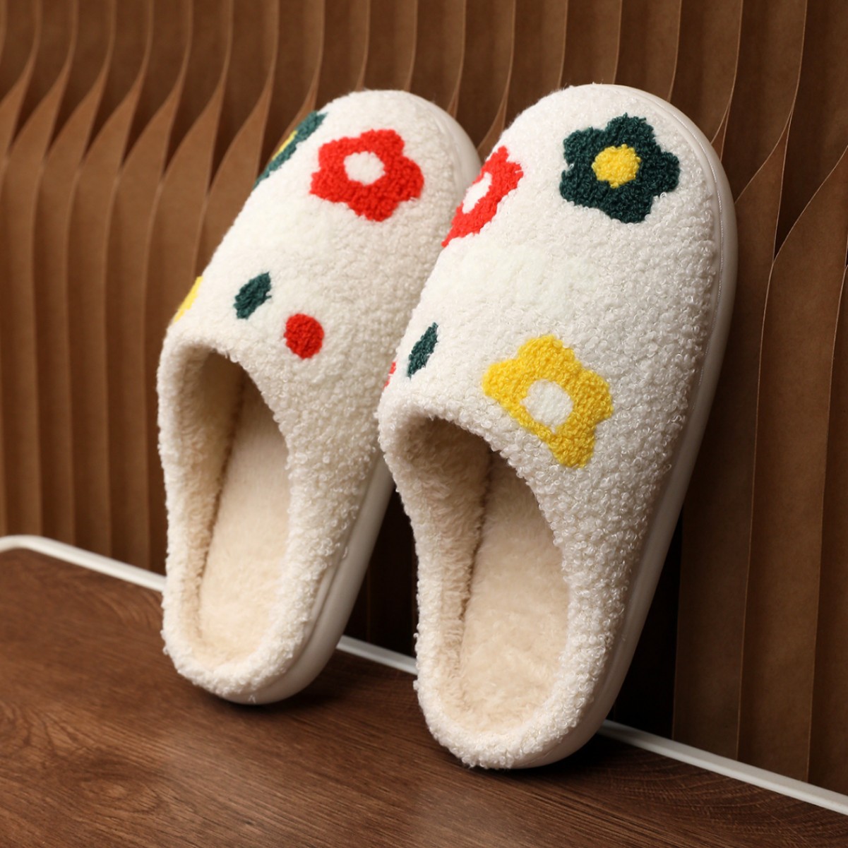 Lady's Flower Slippers Indoor Soft Bottom Cotton Slippers foto 2