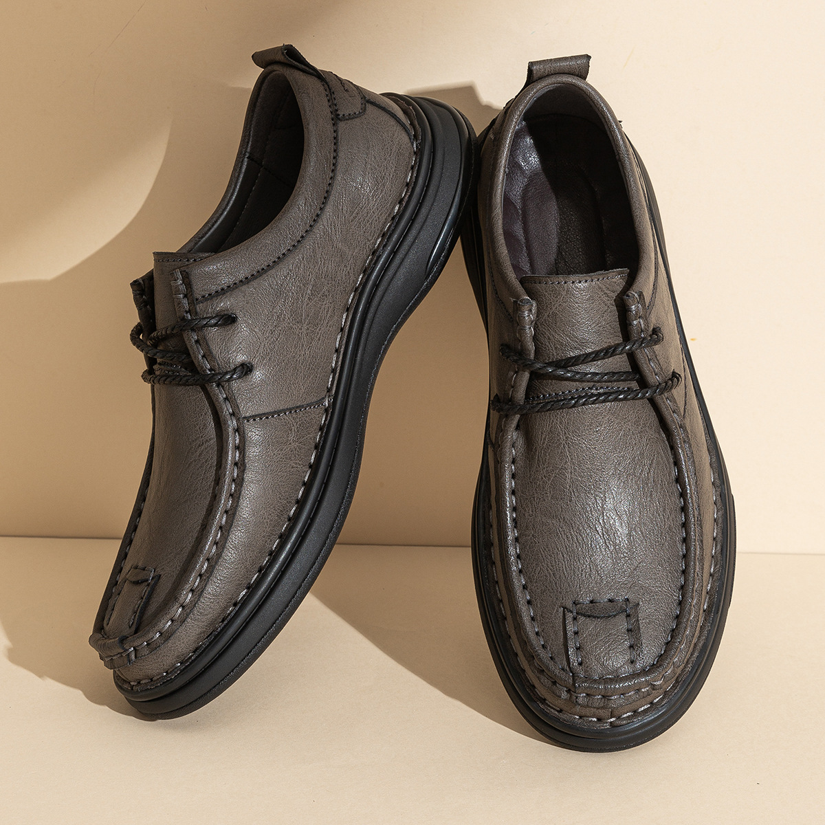 Business Casual Shoes Formal Wear Soft Bottom Lace Up Low Top foto 3