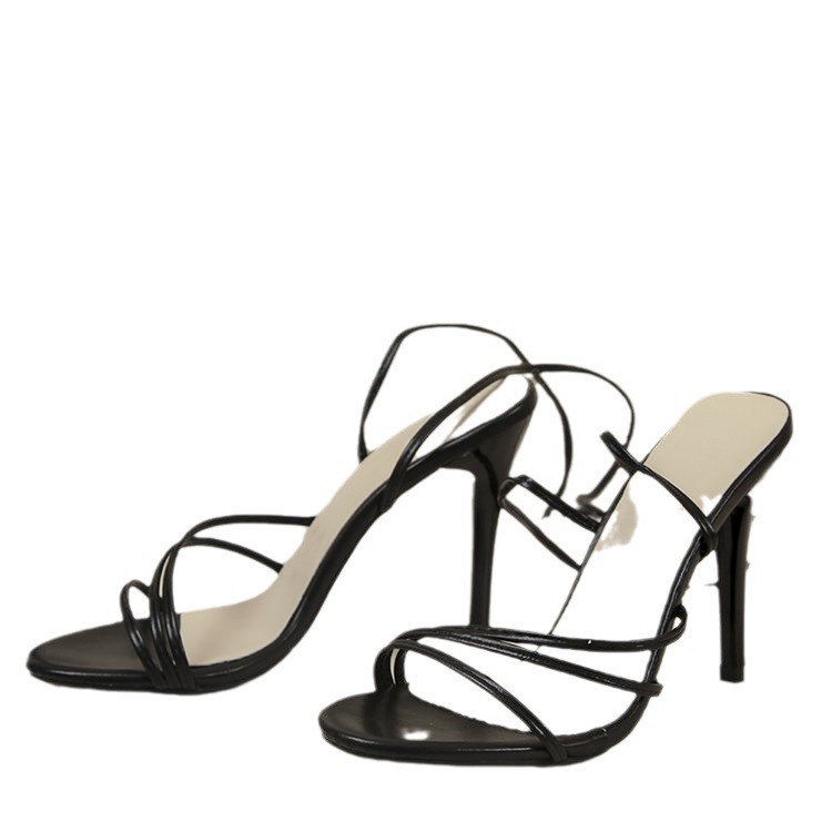 Sexy Round Toe Strap Stiletto Heel High Heels foto 5