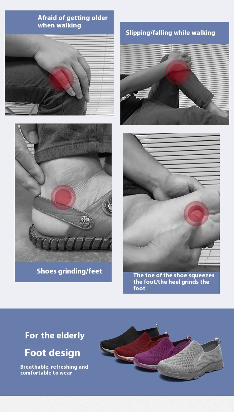 Summer Middle-aged And Elderly Mesh Breathable Casual Shoes foto 4