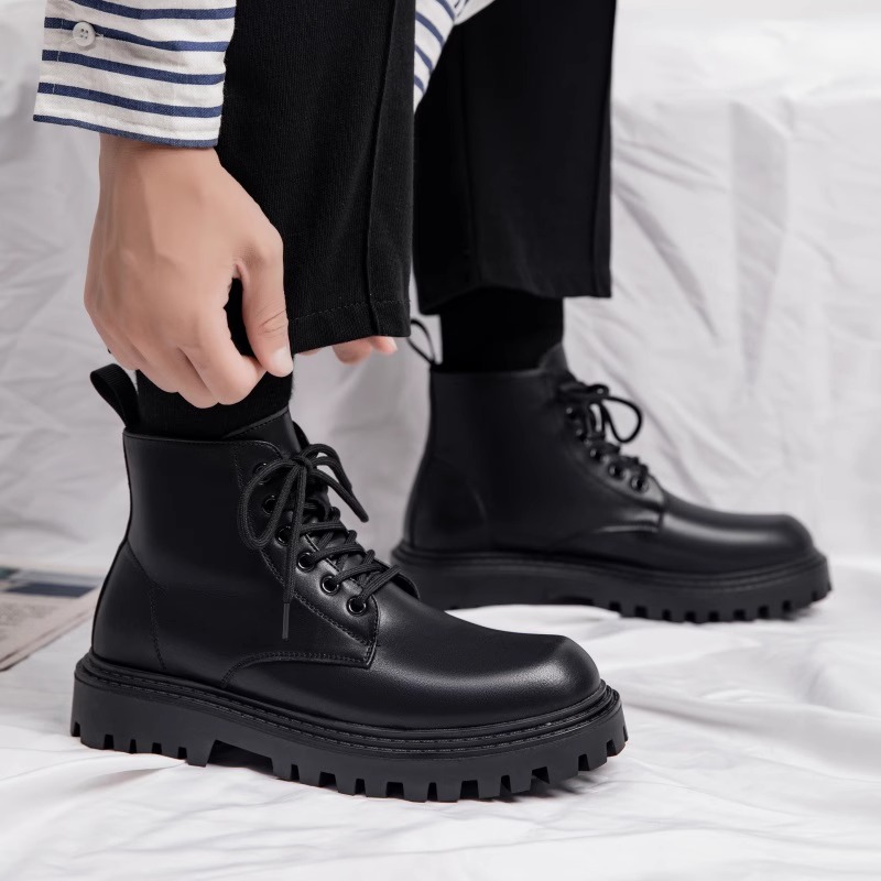 Men's Leather Boots Autumn British Style foto 4