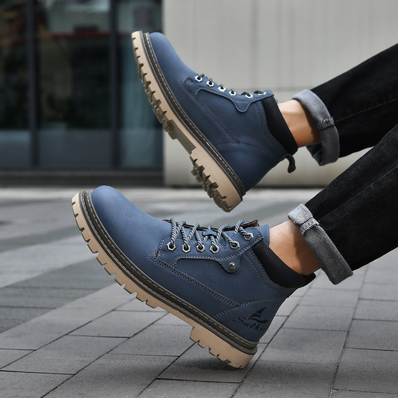 Men's Mid-Top Autumn British Style Worker Boot foto 5