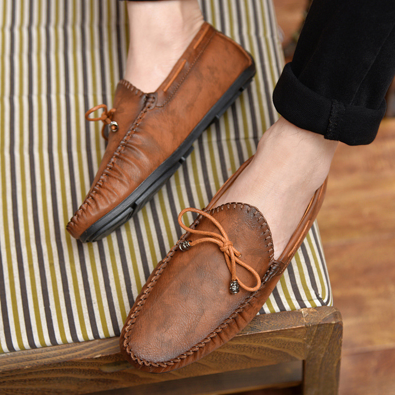 Men's Low-top Slip-on Driving Shoes Youth Fashion foto 5