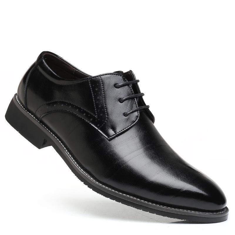 Fashion British Plus Size Men's Leather Shoes foto 2