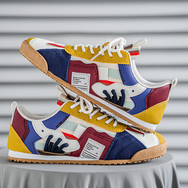 New Stylish Versatile Color-block Mens Shoes foto 3