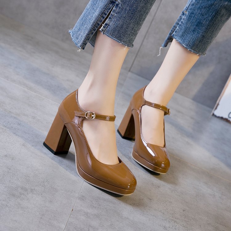 Spring NEW High Heel Low-cut Heel Women's Shoes foto 3
