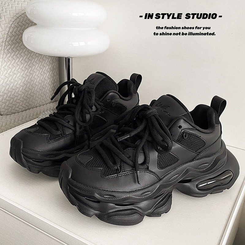 Retro Casual Sneaker Stylish Height Increasing Thick Bottom Breathable Shoes foto 2