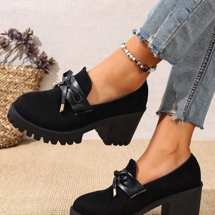 British-style French Loafer Suede Slip-on Shoes foto 3