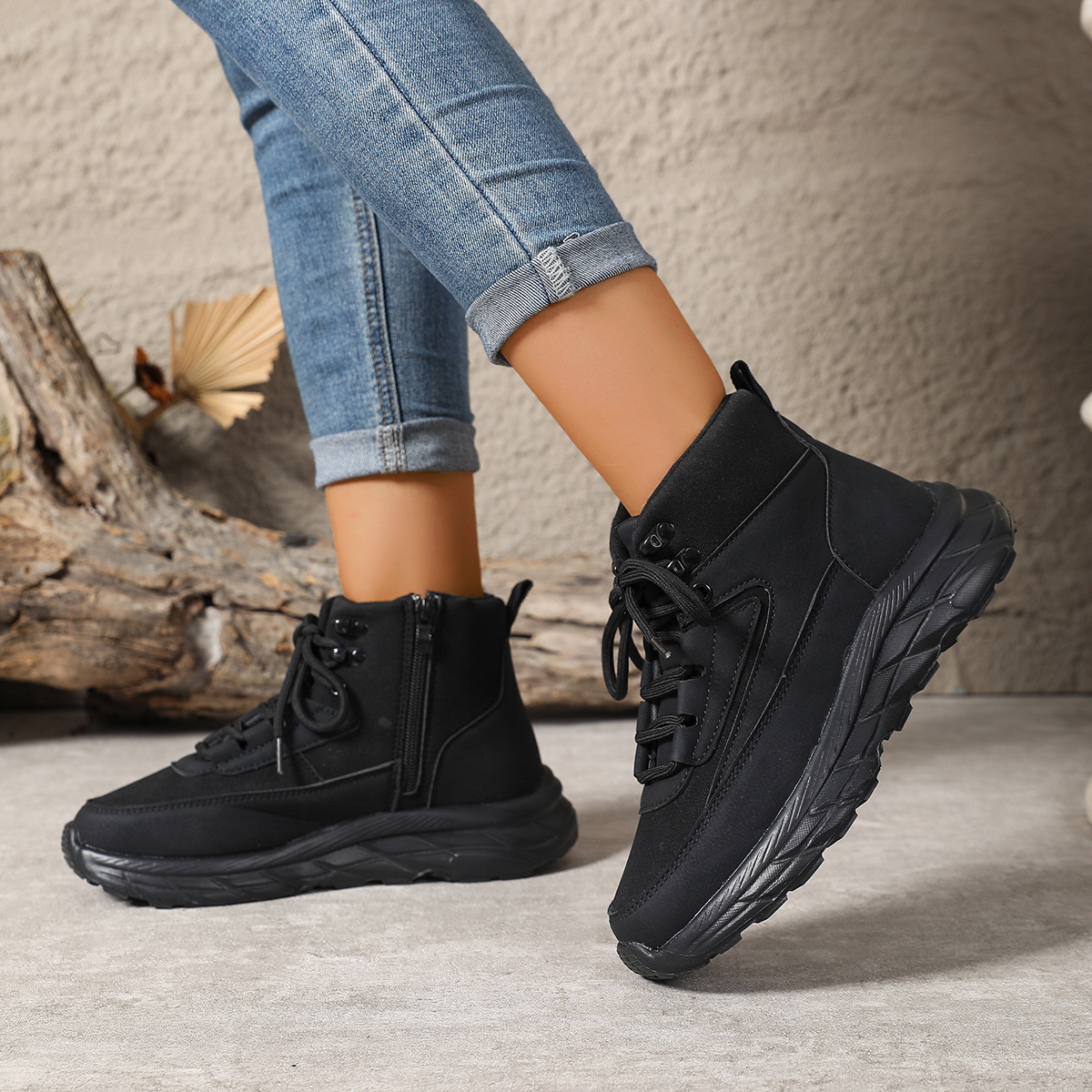 Thick-soled Fleece Lined Padded Warm Keeping Hiking Shoes Cotton-padded Shoes foto 2