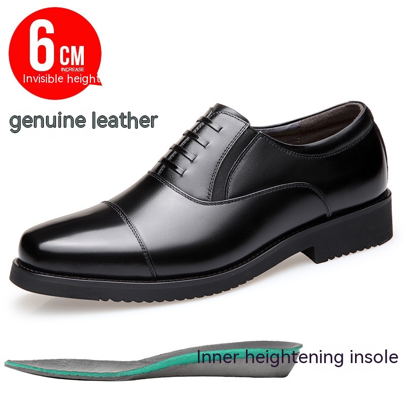 Genuine Leather Three-joint Men's Business Casual Formal Wear Leather Shoes foto 4