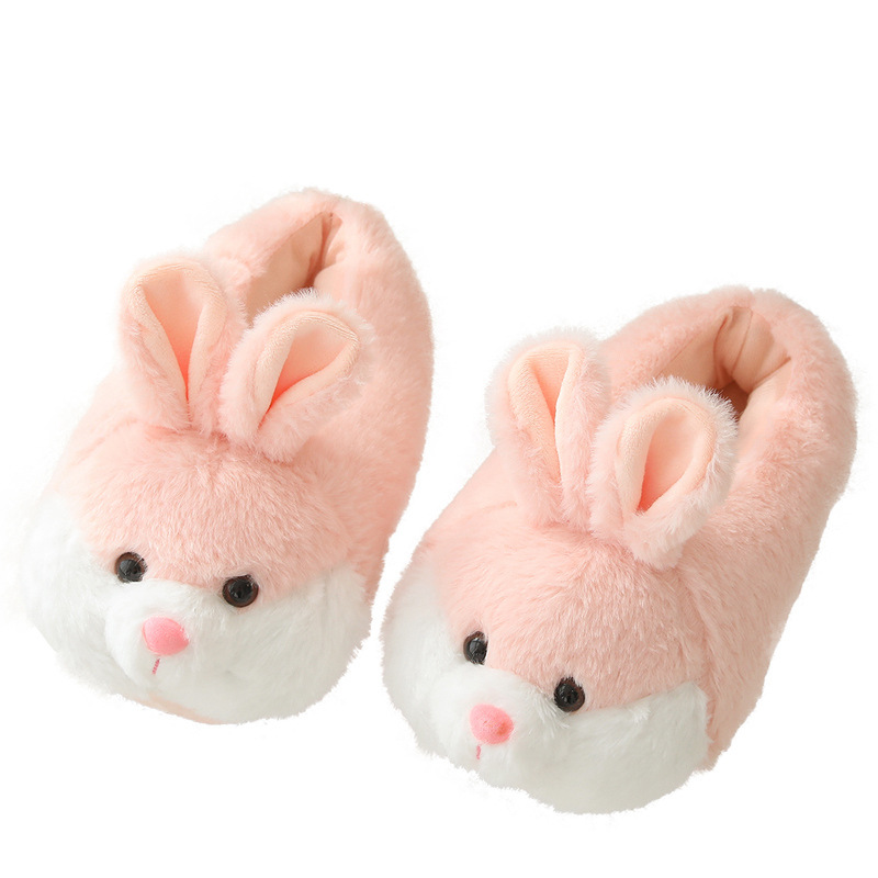 Autumn And Winter Cartoon Cute Bunny-heeled Cotton Slippers foto 2