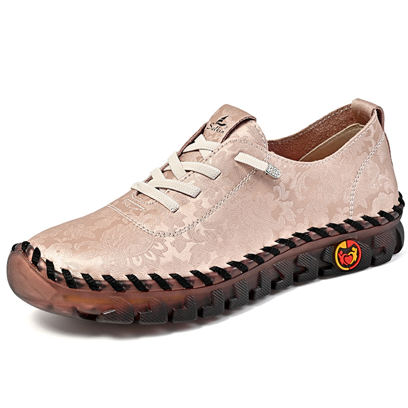 Leather Large Size Flat Bottom Casual Shoes foto 2