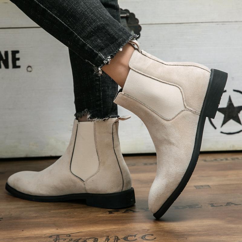 Rubber Pigskin Martin Boots Casual Men's Boots High-top foto 2