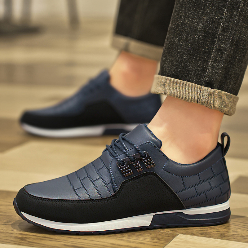 Spring New Trendy Shoes Casual Leather Shoes Men's Wear-resistant Non-slip foto 4
