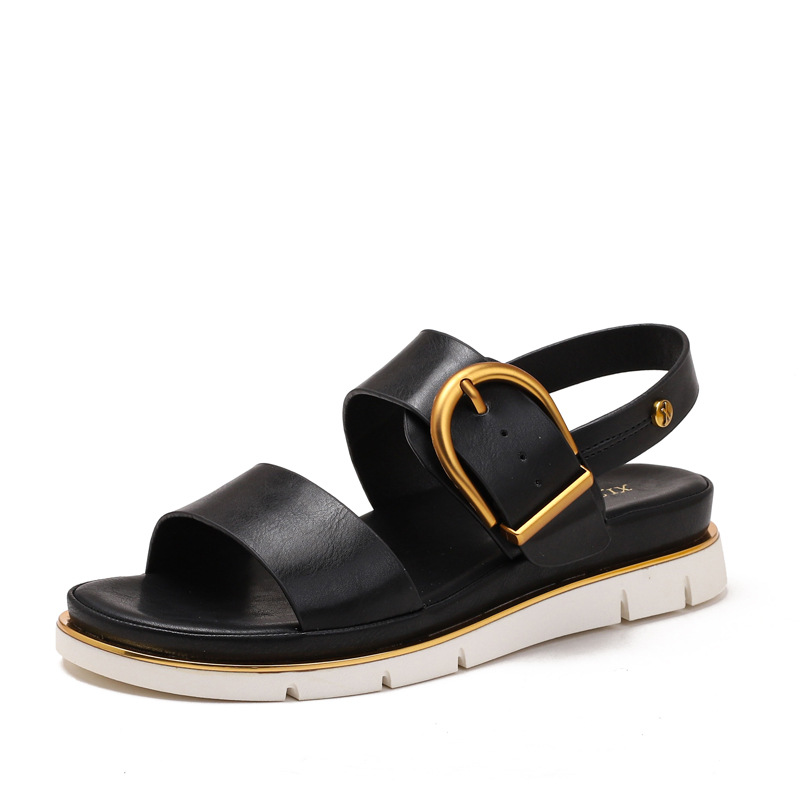 Chunky-soled Versatile Fashionable Wedge Roman Sandals foto 4