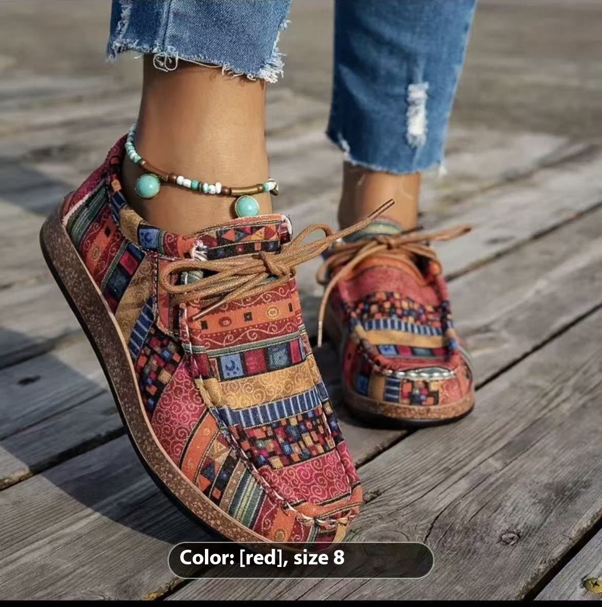 Color Graffiti Canvas Flat Bottom Pumps foto 4