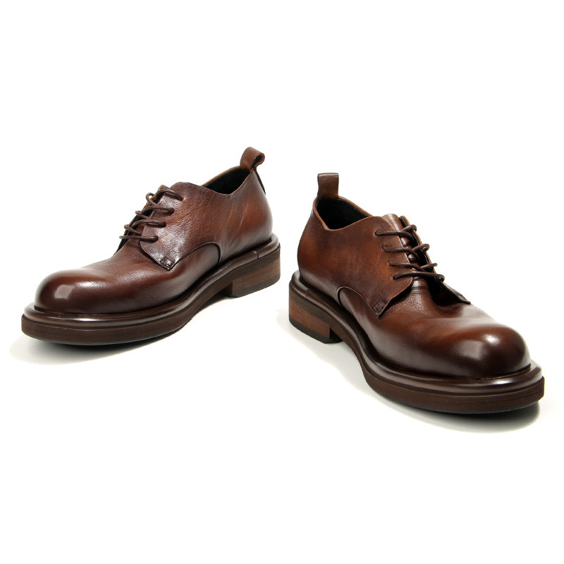 British-style Vintage Leather Shoes For Men foto 2