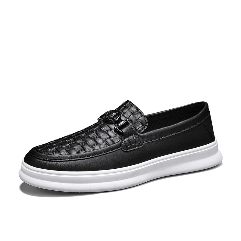 Fashion Retro Men's British Style Low-top Slip-on Small Leather Shoes foto 3