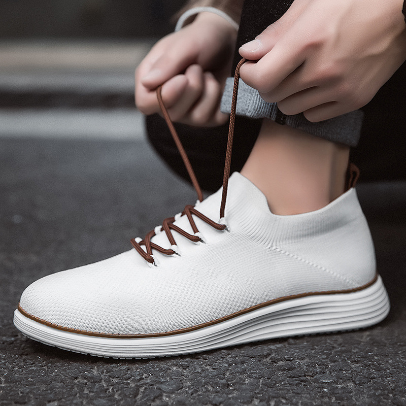 Lightweight Lace-up Casual Mens Shoes Breathable Footwear foto 3