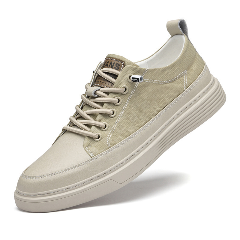 Plus-size Board Shoes Men's Cowhide Casual Leather Shoes foto 2