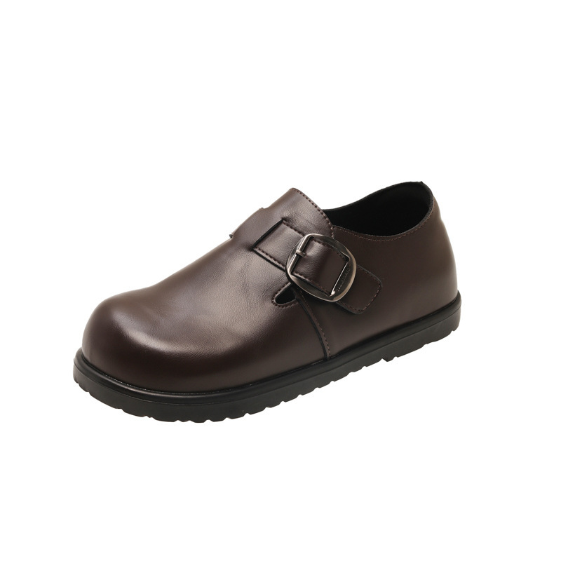 Retro-style Minimalist Belt-buckle Closed-toe Slides For Women foto 3