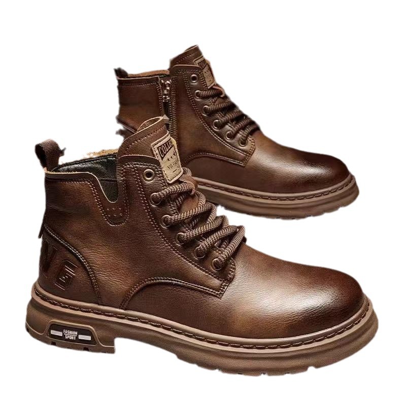 Retro British Style Work Ankle Boots Male foto 2