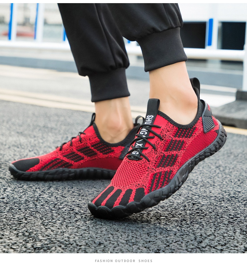 Men's Sports Leisure Mountaineering Shoes Hollow-out Fly Knit foto 5