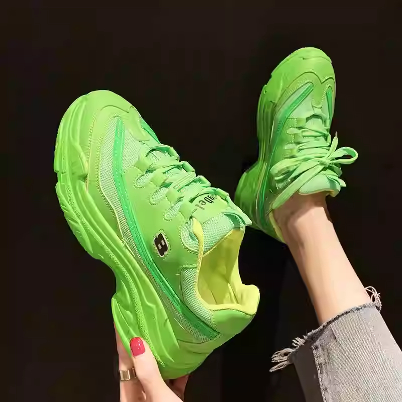 Ins Trendy Mesh Breathable Thick-soled Sneakers foto 2