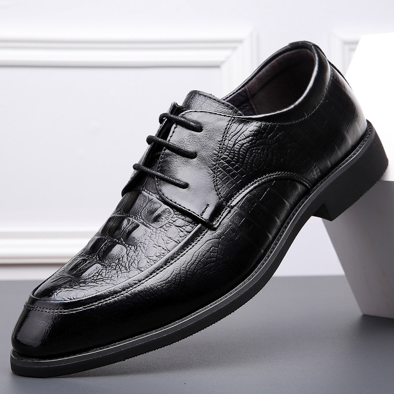 Men's Cowhide Korean-style Small Size 36 Shoes Men's Pointed Breathable Business Formal Wear Leather Shoes foto 5
