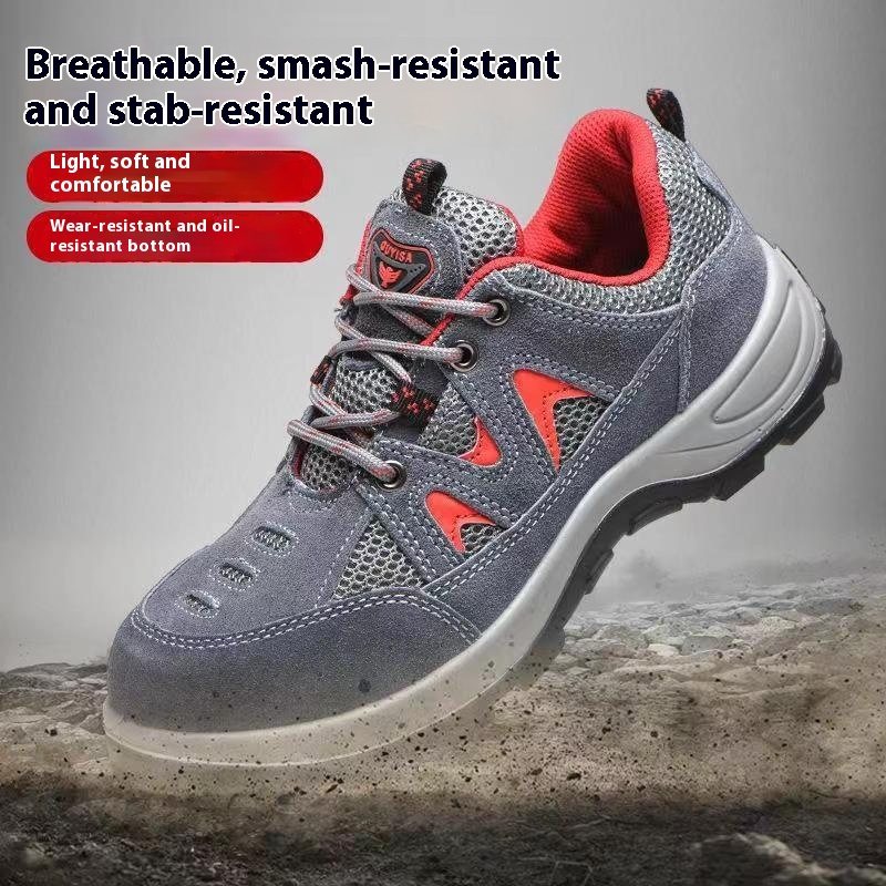 Four Seasons Men's Solid Soled Safety Protection Shoes foto 3