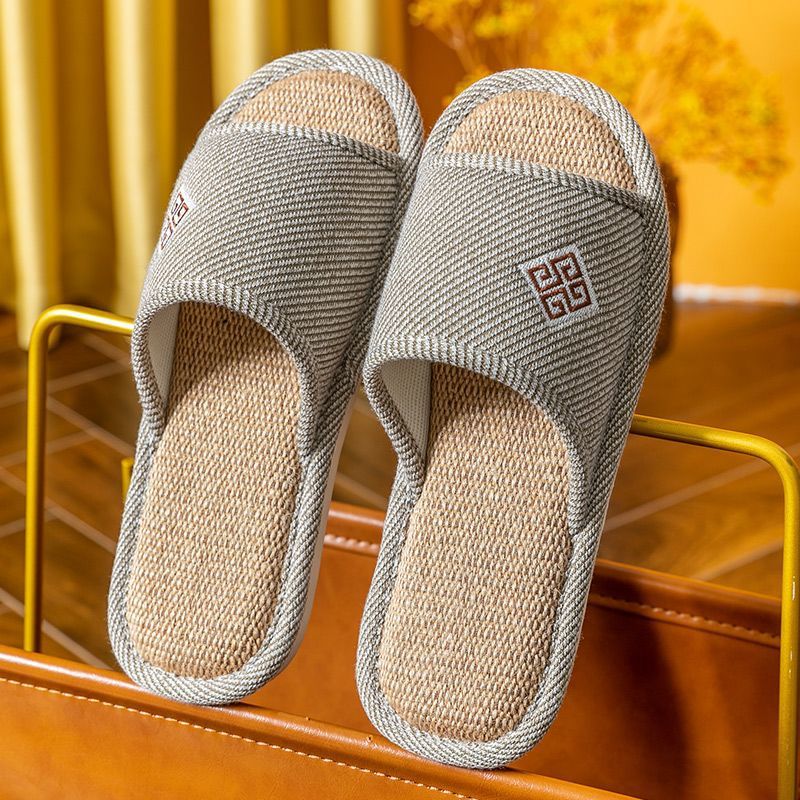 Linen Slippers For Women Spring And Autumn Non-slip Home foto 2