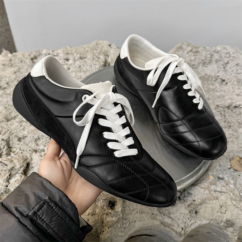 Oblique Lace-up Flat Retro Sports Casual Shoes foto 4