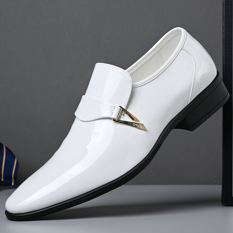 Leather Men's Classic Casual Leather Shoes Pointed Toe All-matching British Style Leather Shoes Wear-resistant foto 5