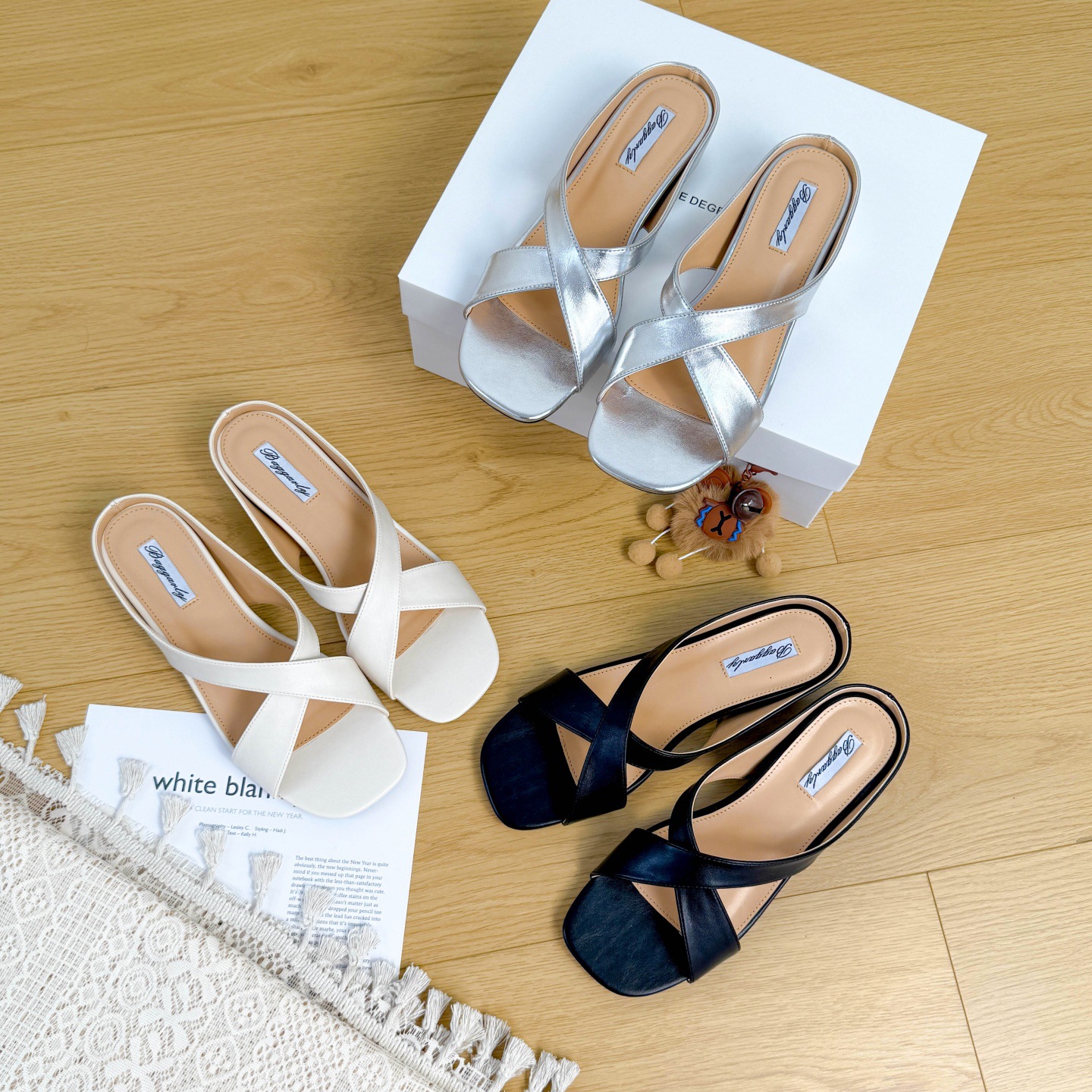 Spring Summer New Outerwear Shoes French-style Open-toe Wedge Sandals foto 2