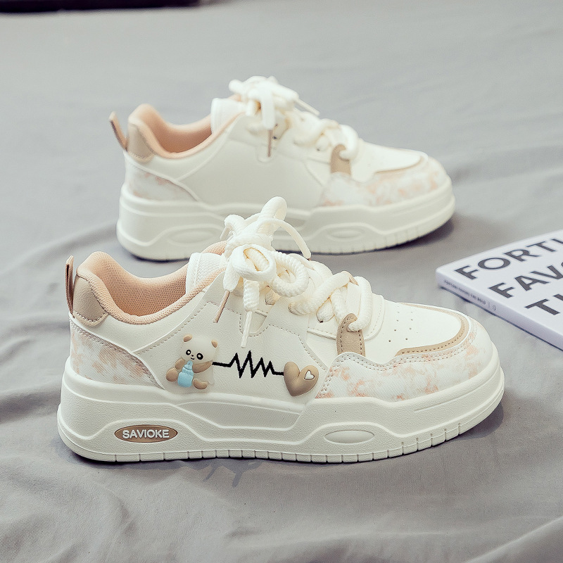 Womens White Sneakers Versatile Sporty Dad Shoes With Thick Soles foto 3