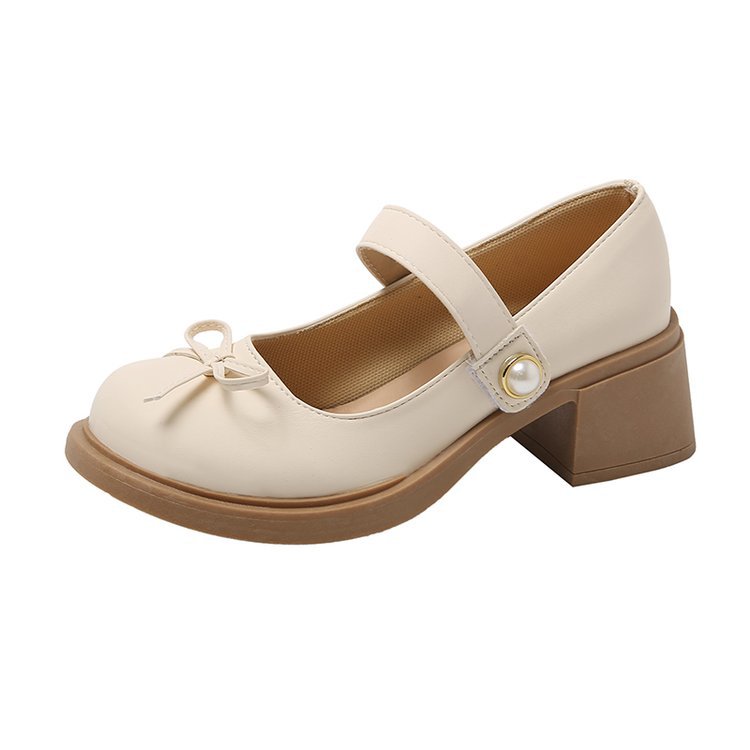 Round Head Bow Style Shallow Mouth All-match Women's Thin Shoes foto 5