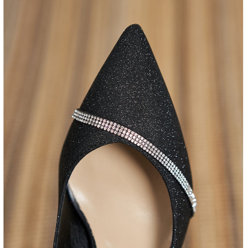 French Style Sequined High Heels Dress foto 4