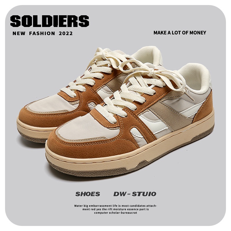 Men's Shoes Trendy Retro Patchwork Contrast Color foto 3